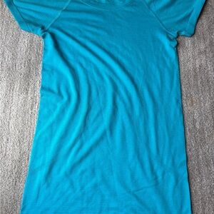 Lululemon Bright Neon Blue Short Sleeve Swiftly Tech Top
